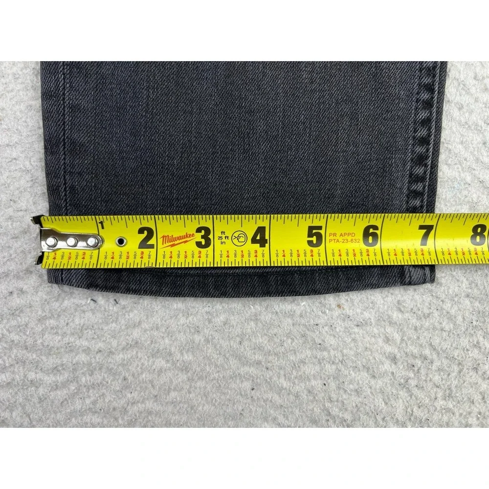 Acne Studios River Used Blk Jeans Mens 34x32 Black Slim Tapered Stretch‎ Denim